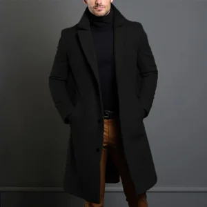 Wintertrenchcoat - Enkelrijks - Lang - Wollen jas - Herenjas